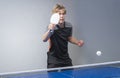 Young sportsman playing table tennis Royalty Free Stock Photo