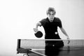 Young sportsman playing table tennis Royalty Free Stock Photo