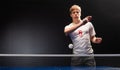 Young sportsman playing table tennis Royalty Free Stock Photo