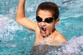 Young sportsman swimming Royalty Free Stock Photo
