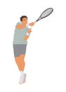 Young sportsman tennis player with racket and ball