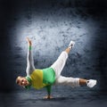 A young and sporty man doing a modern dance pose Royalty Free Stock Photo