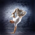 A young and sporty man doing a modern dance pose Royalty Free Stock Photo