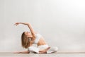 Young and sporty girl training in gym Royalty Free Stock Photo