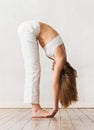 Young and sporty girl training in gym Royalty Free Stock Photo