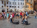 Street musician in Rome Royalty Free Stock Photo