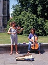 Young street musicians, Cambridge.