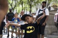 Young street performer or busker on the street of New York City Royalty Free Stock Photo