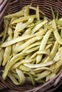 String yellow beans freshly picked from the home vegetable garden Royalty Free Stock Photo