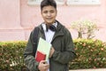 Young Student with Bag and Books Royalty Free Stock Photo