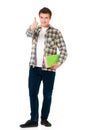 Young student carrying books Royalty Free Stock Photo