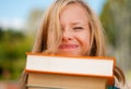 Young student girl with funny face