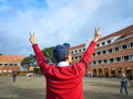 Young student at an old college