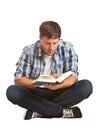 Young student reading Royalty Free Stock Photo