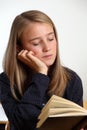 Young student reading Royalty Free Stock Photo