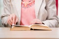 The young student reading book in preparation for exams Royalty Free Stock Photo