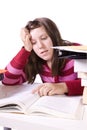 Young student studying for exams Royalty Free Stock Photo