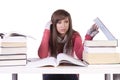 Young student studying for exams Royalty Free Stock Photo