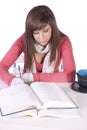 Young student studying for exams Royalty Free Stock Photo
