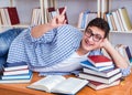 Young student taking break and falling asleep Royalty Free Stock Photo