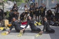 Students from Porto, Portugal sing in Zagreb, Croatia