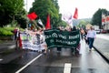 Young students protest against the right politic and the radicalism party `Der 3. Weg`