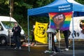 Young students protest against the right politic and the radicalism party `Der 3. Weg`