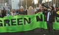 Young students and pupils on strike to protest the climate change Royalty Free Stock Photo