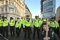 Young students and pupils on strike to protest the climate change Royalty Free Stock Photo