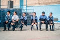 Young Students with Uniform Royalty Free Stock Photo