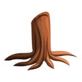 Young stump tree icon, cartoon style Royalty Free Stock Photo