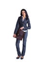 Young stylish business woman with briefcase