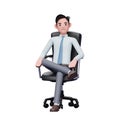 Young successful businessman sitting on a chair relaxed Royalty Free Stock Photo