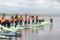 Surf school on Inch strand beach