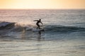 Young surfer enjoying waves Royalty Free Stock Photo