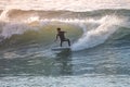 Young surfer enjoying waves Royalty Free Stock Photo