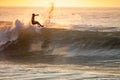 Young surfer enjoying waves Royalty Free Stock Photo