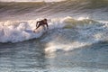 Young surfer enjoying waves Royalty Free Stock Photo