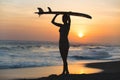 Young surfer girl Royalty Free Stock Photo