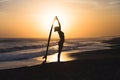 Young surfer girl