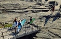 Young surfers head for the surf at Oak Street Beach in Laguna Beach, California.