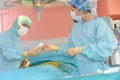 Young surgery team in operating room Royalty Free Stock Photo