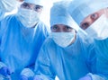 Young surgery team in the operating room . Operating room Royalty Free Stock Photo