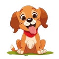 Young sweet dog. Baby dog. Vector graphics, illustration for children.
