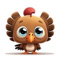 Young sweet turkey. baby turkey. Vector graphics, illustration for children.