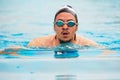 Young swimming sport man