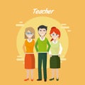 Young teachers teamwork