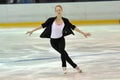 Young team from a school of skating on ice