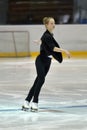 Young team from a school of skating on ice