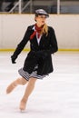 Young team from a school of skating on ice performs at the International Cup Ciutat de Barcelona